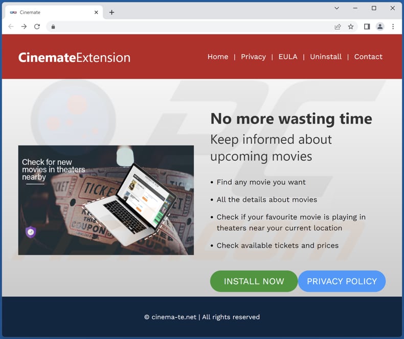 cinemate adware officiële site