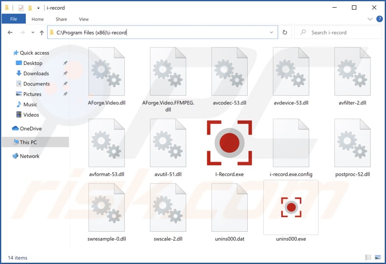 i-record ongewenste applicatie installatiemap