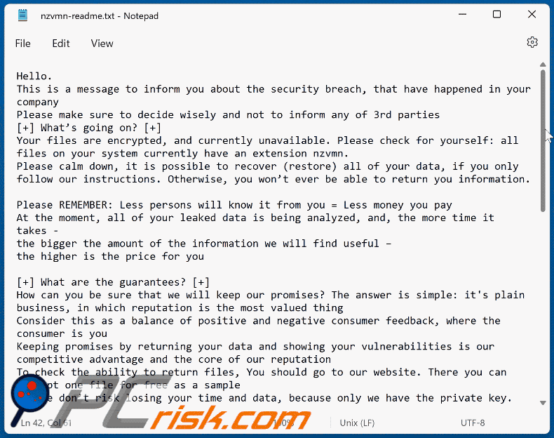 Ransom Cartel ransomware losgeld bericht (extension-readme.txt)
