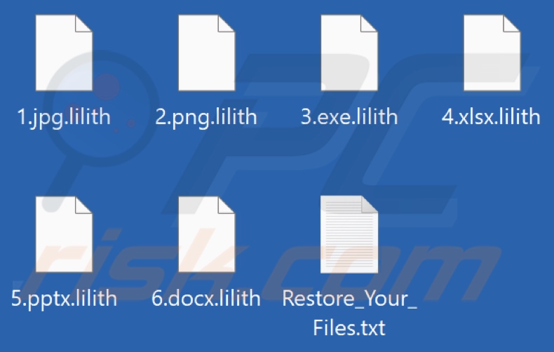File crittografati da Lilith ransomware (estensione .lilith)