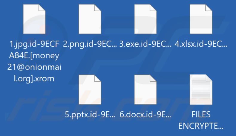 Bestanden versleuteld door Xrom ransomware (.xrom extensie)