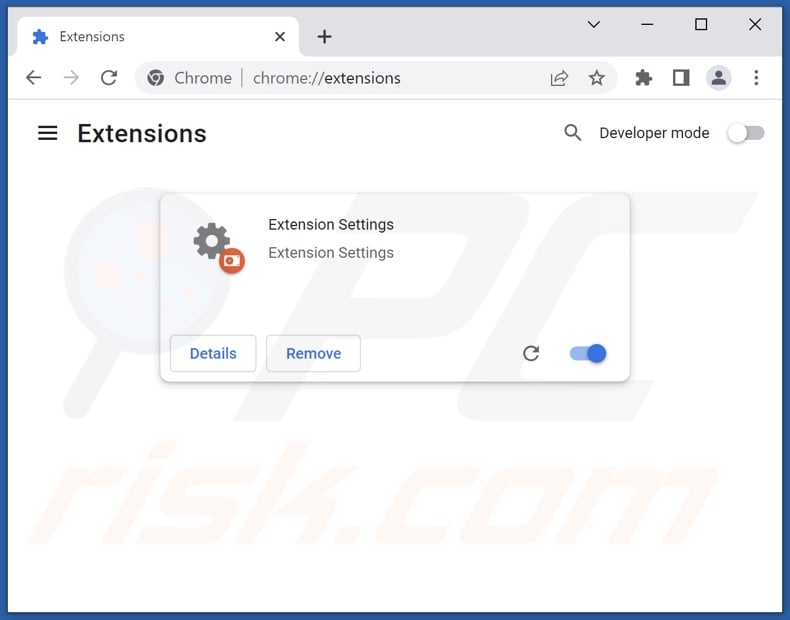 Verwijderen van ardslediana.com gerelateerde Google Chrome extensies stap 2