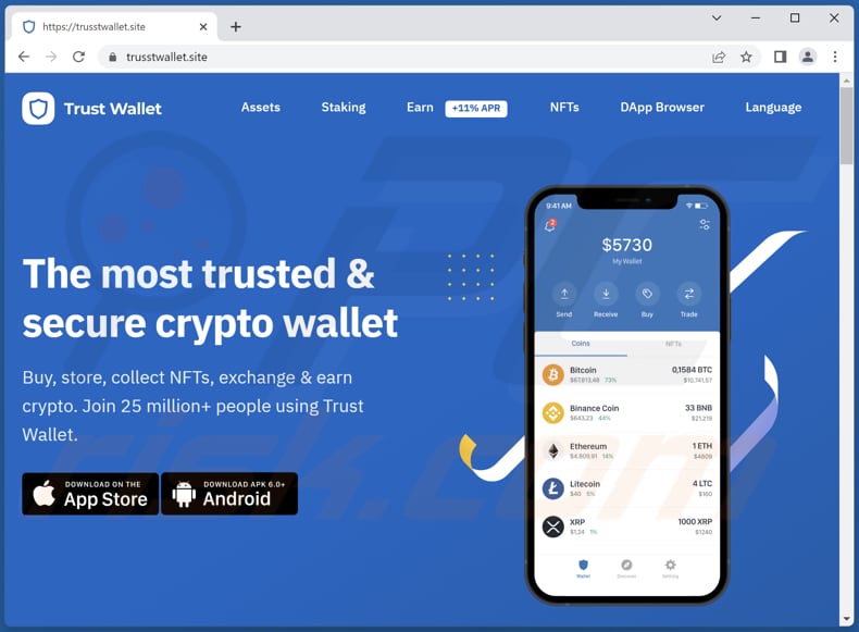 Nep Trust Wallet app website - trusstwallet.site