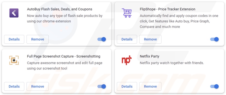 Cookie stuffing browser extension examples