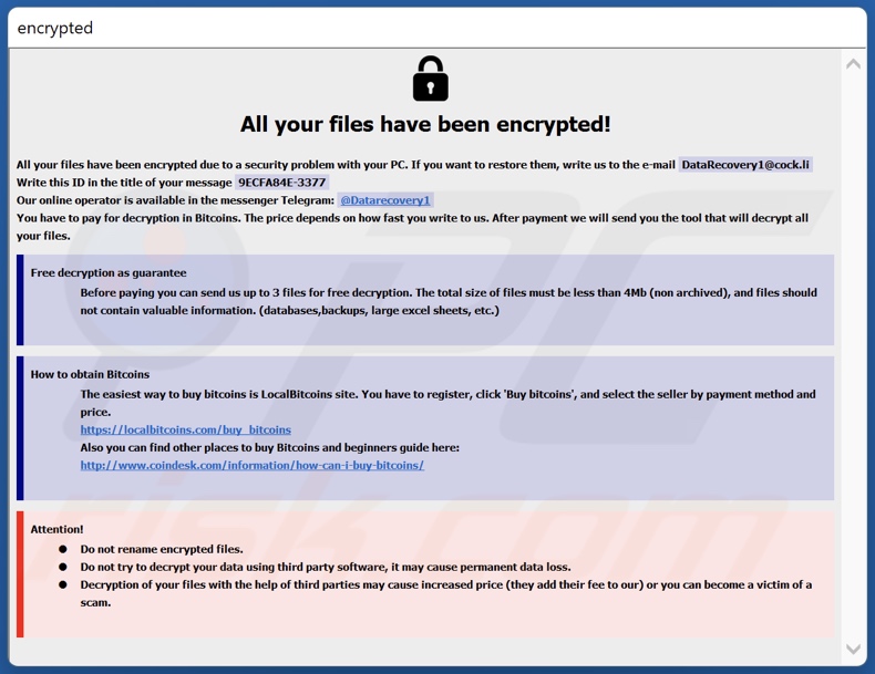 MLF ransomware losgeld-eisend bericht (info.hta)