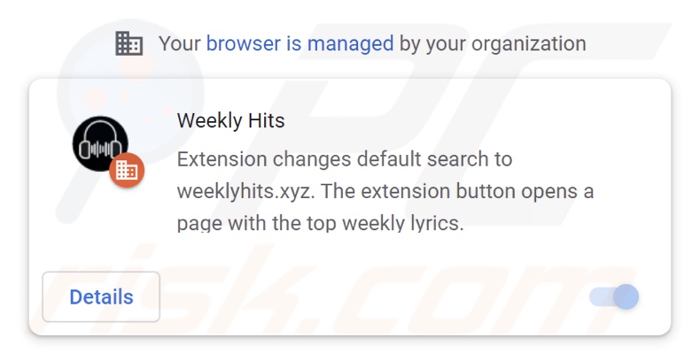 Weekly Hits extensie voor browserkaping