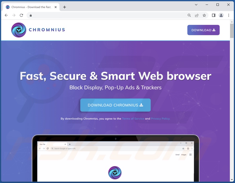 Website die Chromnius promoot