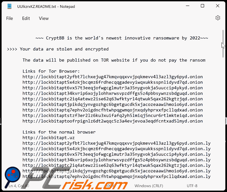 CryptBB ransomware losgeld brief ([random_string].README.txt) GIF
