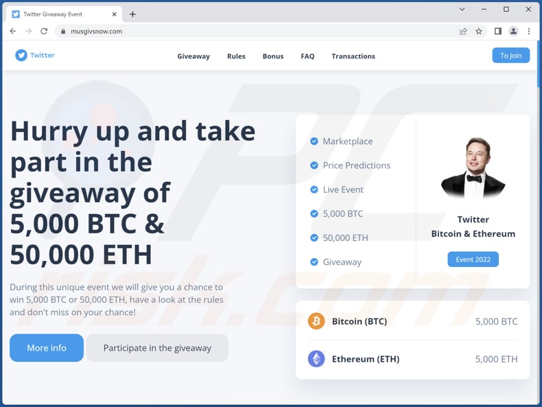 elon musk twitter giveaway scam een andere variant