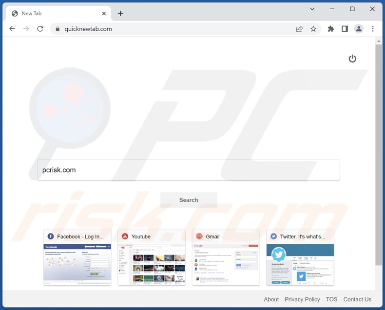 quicknewtab.com browser hijacker