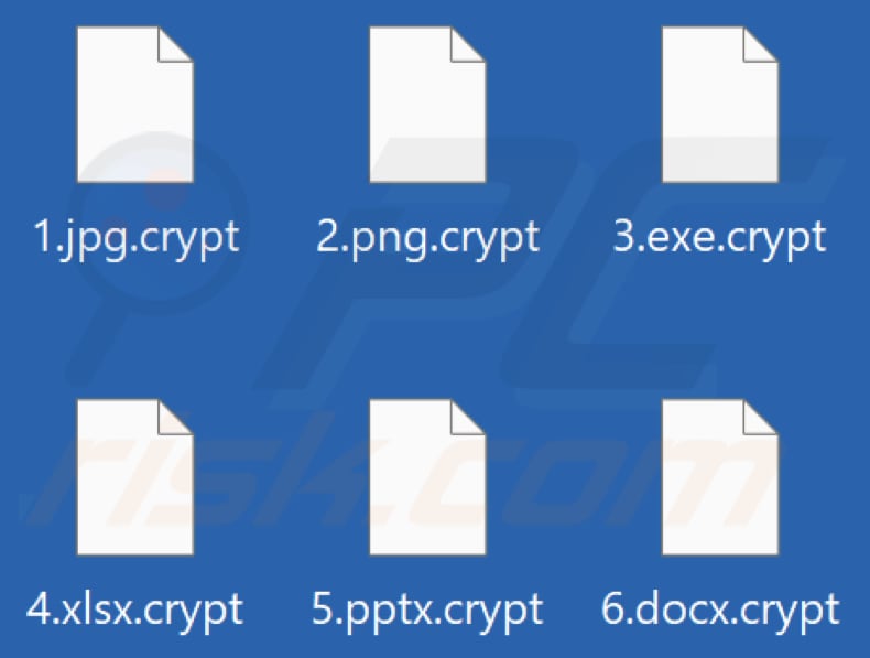 Bestanden versleuteld door ARCrypter ransomware (extensie .crypt)