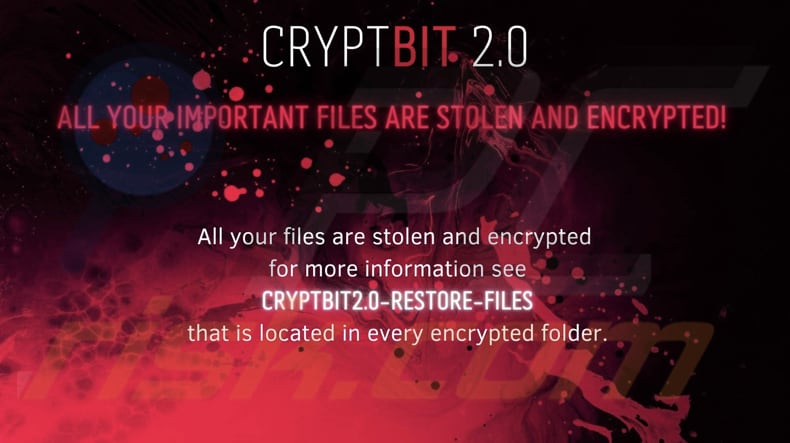 CryptBIT 2.0 ransomware behang