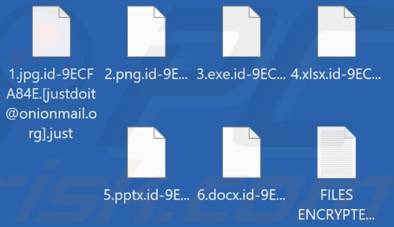 Files encrypted by Just ransomware (.just extension)