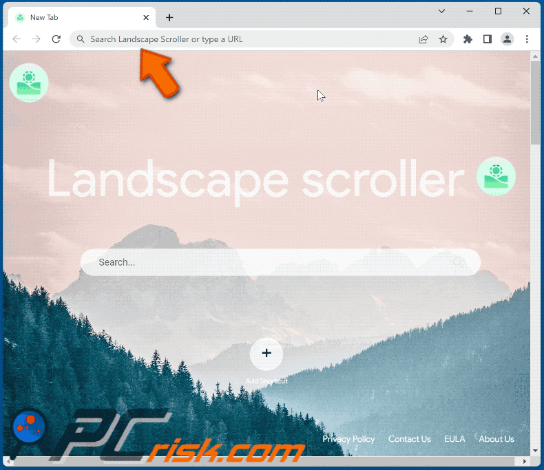 landscape scroller browser hijacker search.landscapescroller.net laat Google-resultaten zien