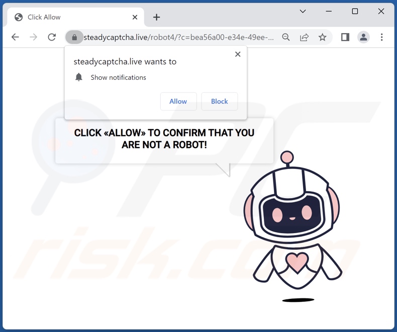 steadycaptcha[.]live pop-up omleidingen