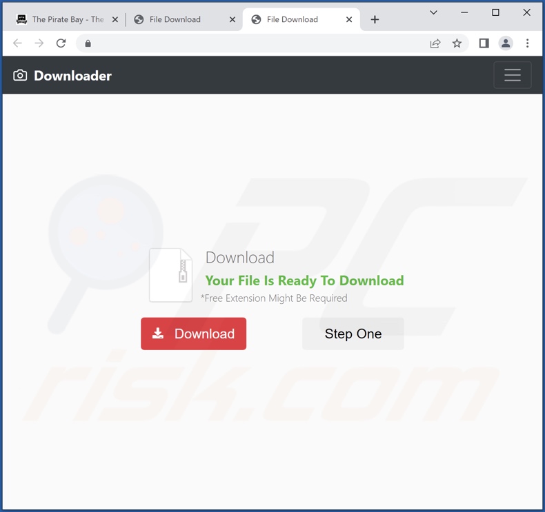 Misleidende website-promotie Audio Finder adware