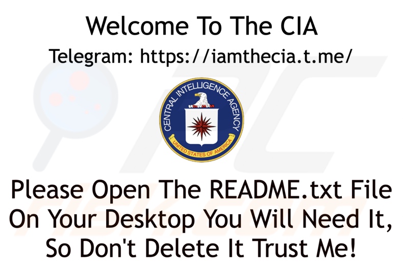 Nog een wallpaper van de CIA-ransomwarevariant