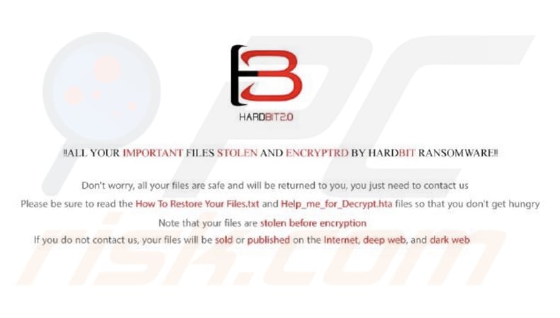 HARDBIT 2.0 ransomware-achtergrond