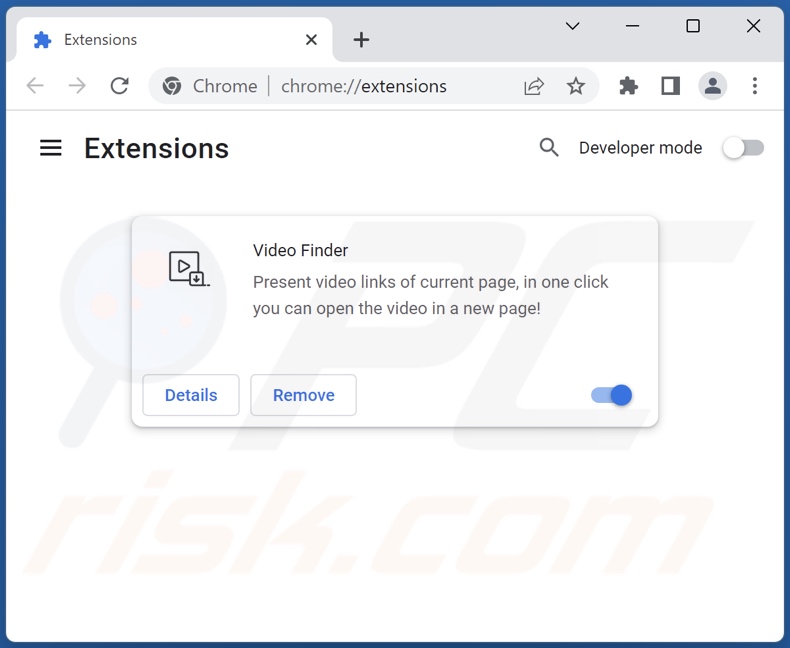 Video Finder-advertenties verwijderen uit de Google Chrome-stap 2