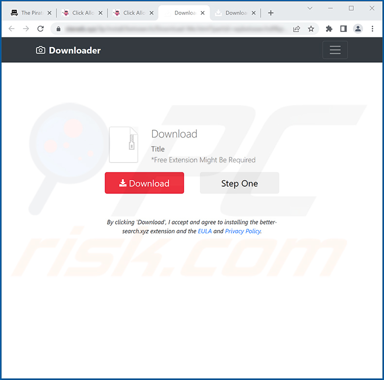 BetterSearch Default Search browser hijacker-website promoten