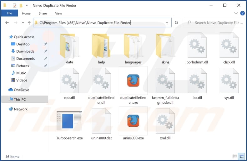 Duplicatefinder adware installatiemap