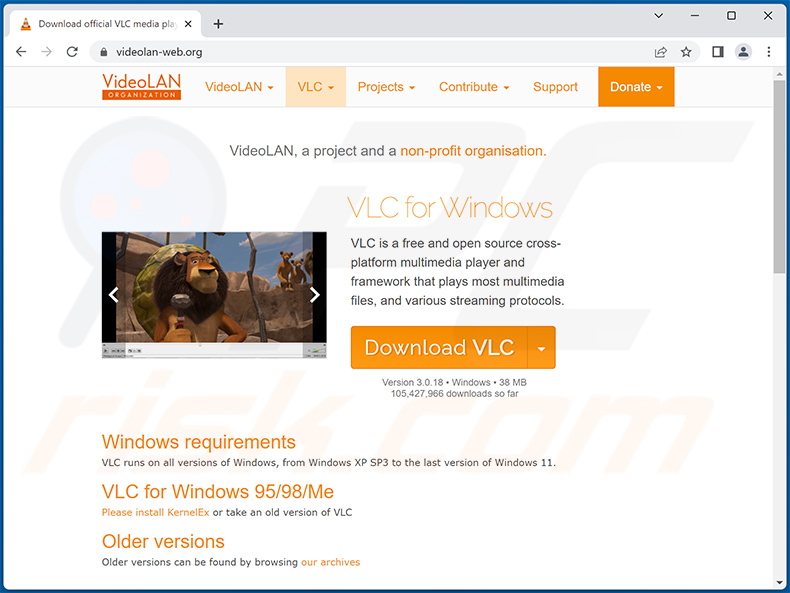 Valse VLC Player-downloadwebsite die Lumma-stealer verspreidt