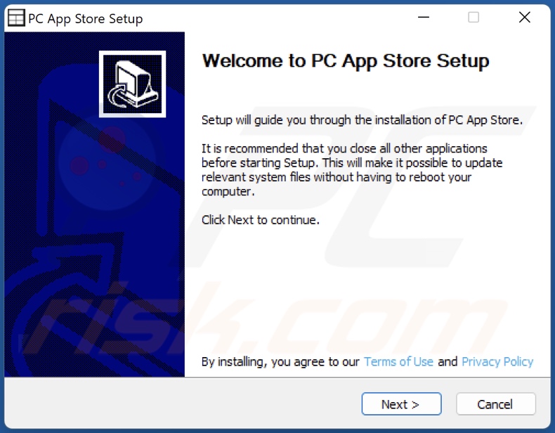 PC App Store adware installer