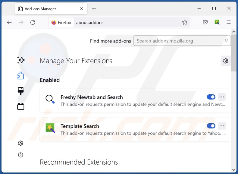 Search-news.xyz-gerelateerde Mozilla Firefox-extensies verwijderen