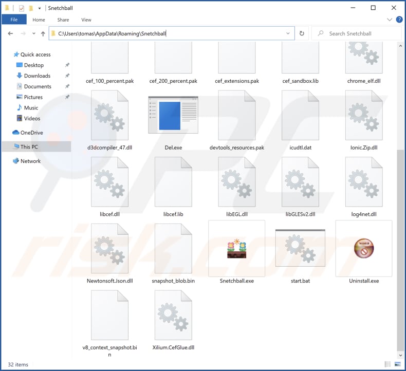 Snetchball installation folder