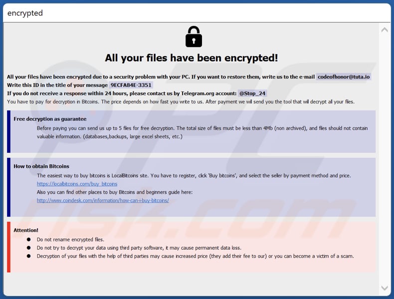 STEEL ransomware HTA file (info.hta)