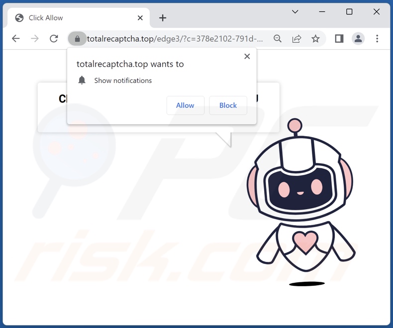 totalrecaptcha[.]top pop-up redirects