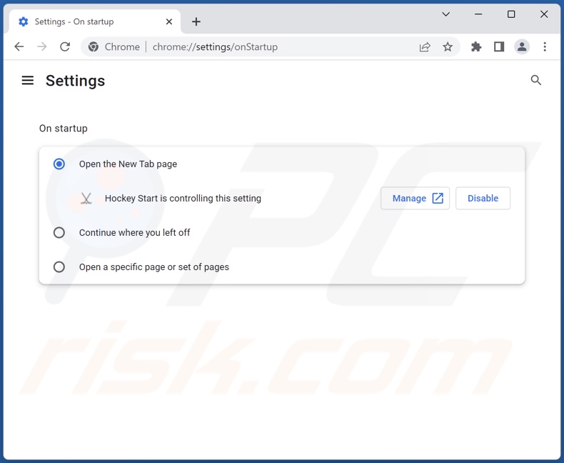Search.nstart.online verwijderen van de startpagina van Google Chrome