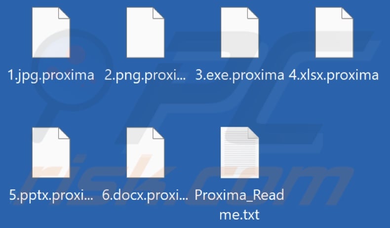 Bestanden versleuteld door de Proxima-ransomware (.proxima-extensie)