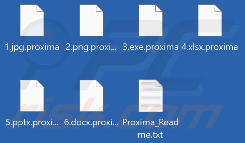 Bestanden versleuteld door de Proxima-ransomware (.proxima-extensie)
