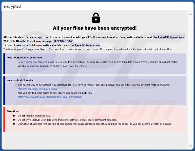 BACKJOHN ransomware HTA file (info.hta)