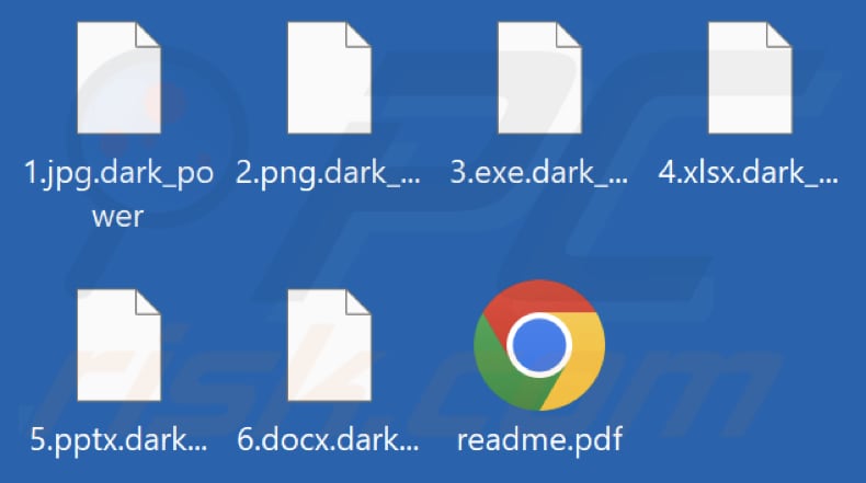 Bestanden versleuteld door de Dark Power-ransomware (extensie .dark_power)