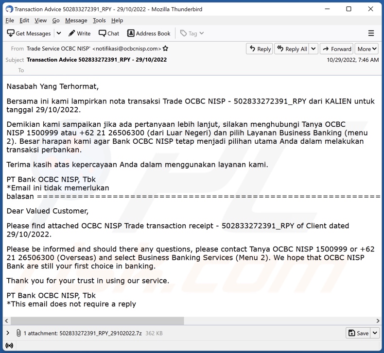 DotRunpeX malware het verspreiden van spam e-mail