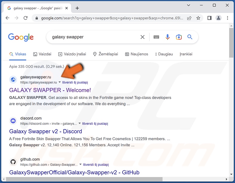 DotRunpeX malware het verspreiden van een valse website gepromoot via Google Ads