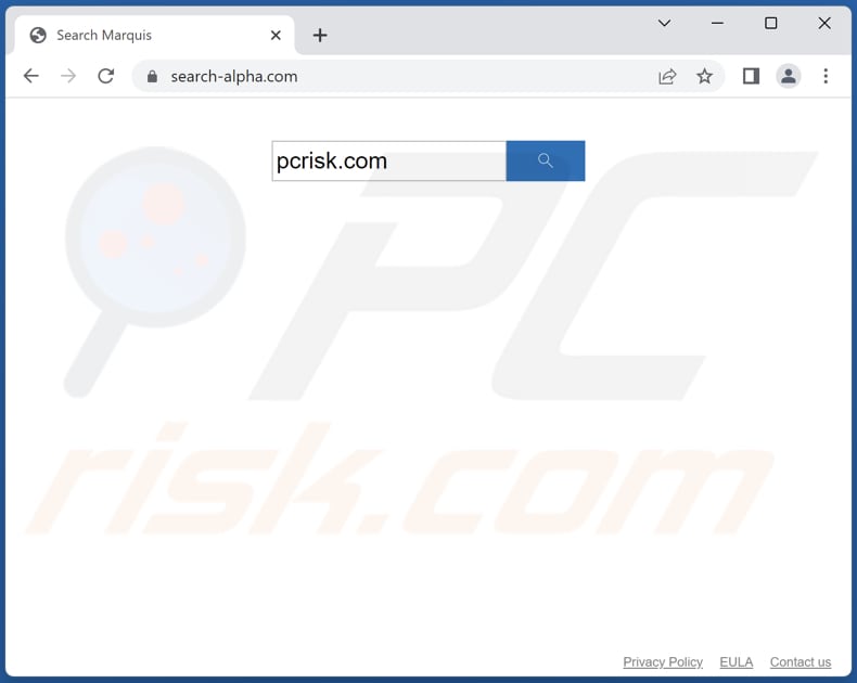 search-alpha.com browserkaper op een Mac-computer