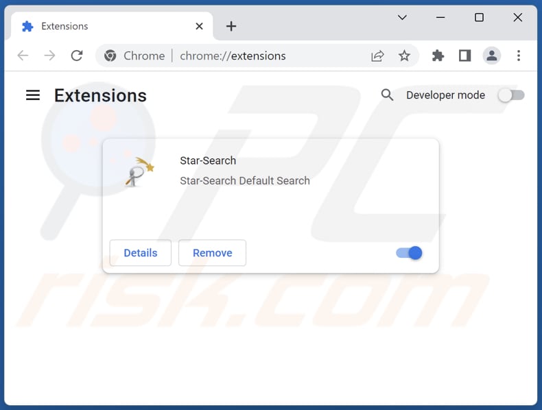 Aan star-search.xyz gerelateerde Google Chrome-extensies verwijderen