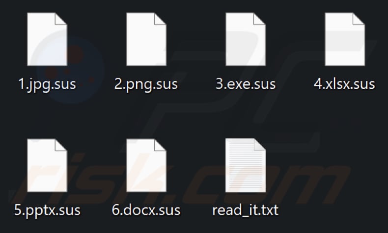 Bestanden versleuteld door Sus ransomware (extensie .sus)