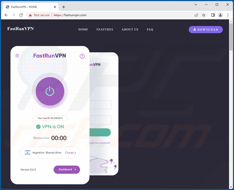 Verspreiding van valse FastRunVPN-downloadwebsite VenomRAT