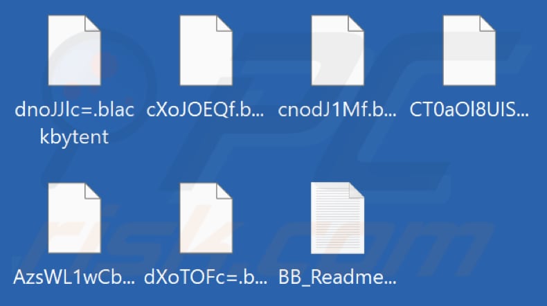 Bestanden versleuteld door BlackByteNT ransomware (extensie .blackbytent)