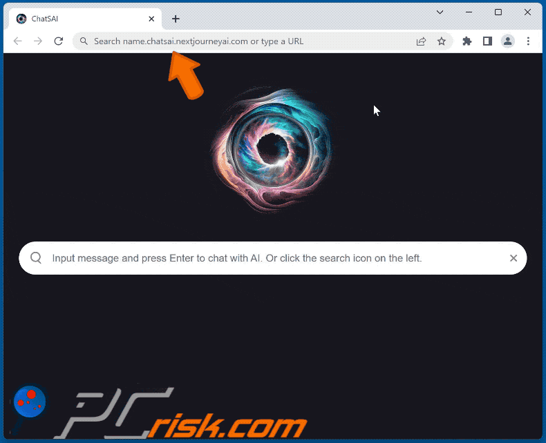 ChatSAI browser hijacker chatsai.nextjourneyai.com toont de resultaten van gsearch.co