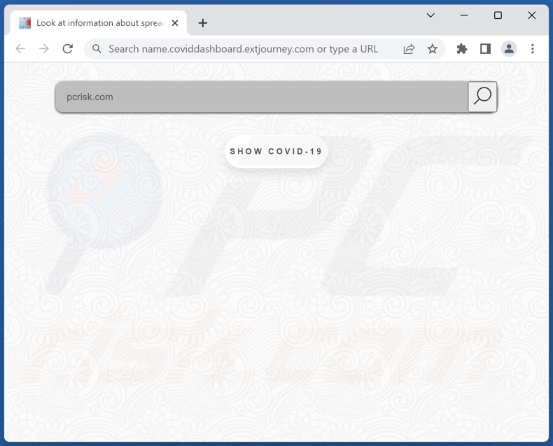 coviddashboard.extjourney.com browser hijacker