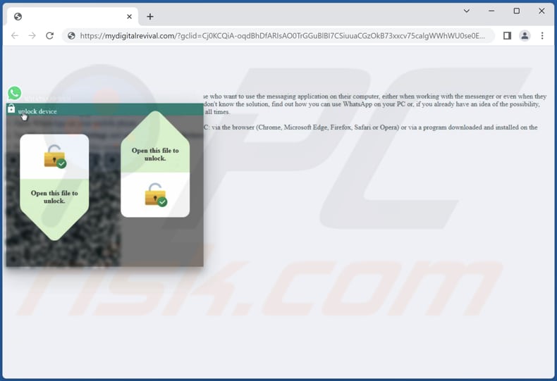 CryptoClippy malware valse WhatsApp-downloadpagina