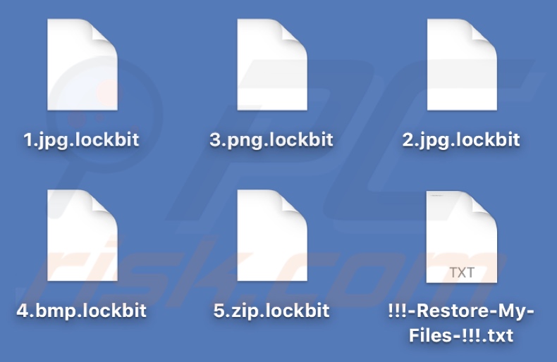 Files encrypted by LockBit ransomware