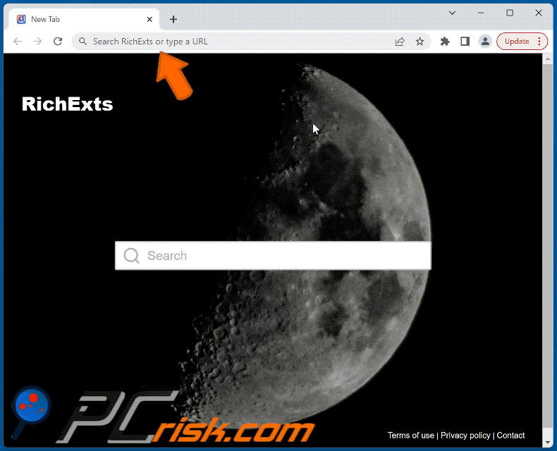 RichExts browser hijacker sweetrnd.net verwijst door naar nearbyme.io