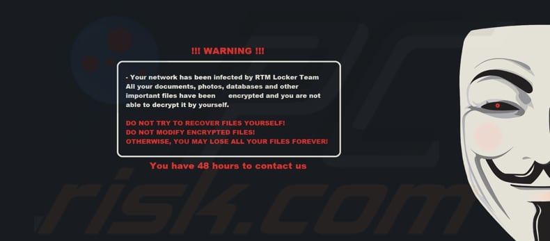 RTM Locker ransomware behang