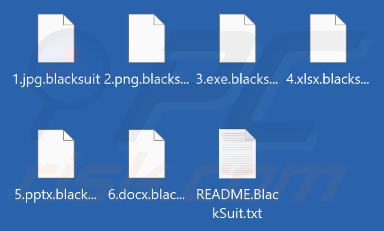 Bestanden versleuteld door BlackSuit ransomware (extensie .blacksuit)